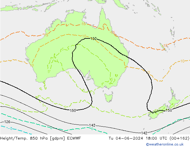 Height/Temp. 850 hPa ECMWF  04.06.2024 18 UTC