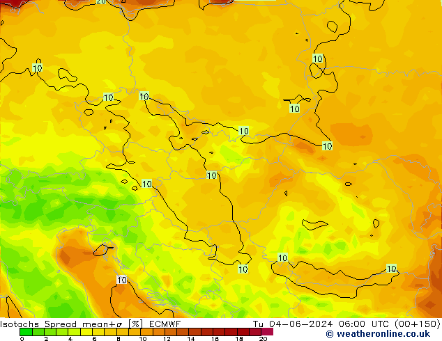 Isotaca Spread ECMWF mar 04.06.2024 06 UTC