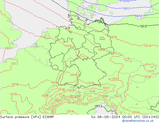 pression de l'air ECMWF sam 08.06.2024 00 UTC