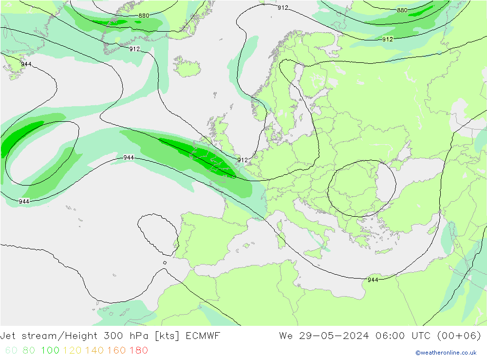 高速氣流 ECMWF 星期三 29.05.2024 06 UTC