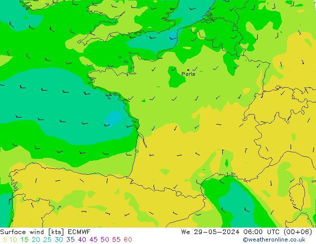  10 m ECMWF  29.05.2024 06 UTC