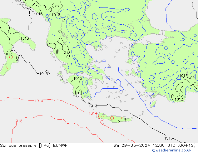 приземное давление ECMWF ср 29.05.2024 12 UTC