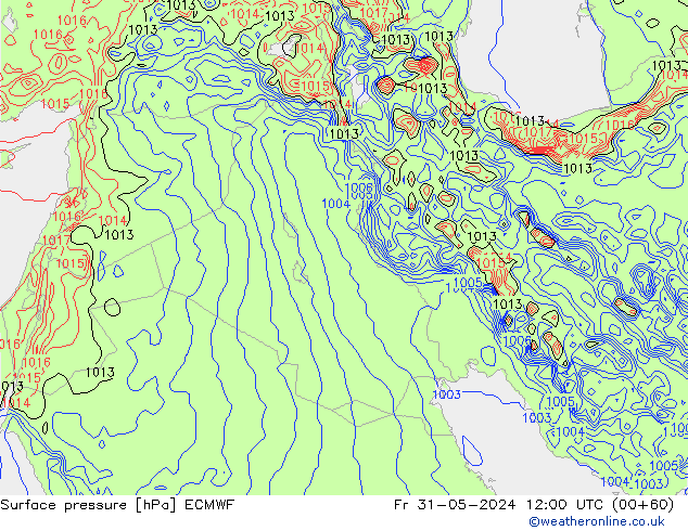 pression de l'air ECMWF ven 31.05.2024 12 UTC