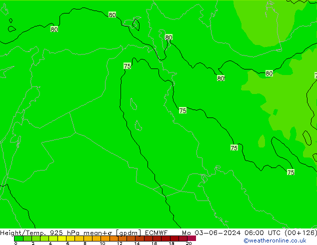 Height/Temp. 925 hPa ECMWF Seg 03.06.2024 06 UTC