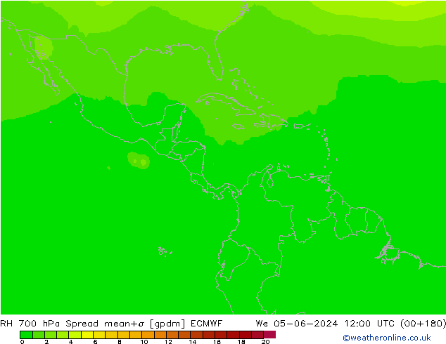 RV 700 hPa Spread ECMWF wo 05.06.2024 12 UTC