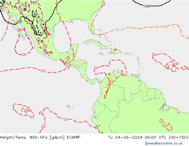 Height/Temp. 850 hPa ECMWF  04.06.2024 06 UTC