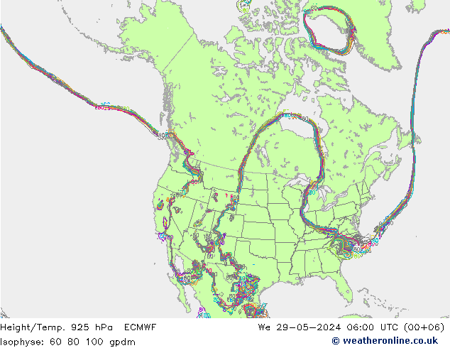 Height/Temp. 925 hPa ECMWF Qua 29.05.2024 06 UTC