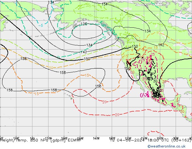 Height/Temp. 850 hPa ECMWF mar 04.06.2024 18 UTC