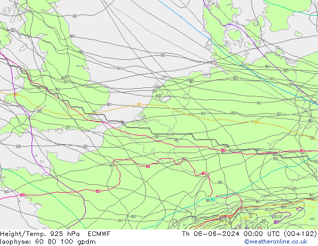 Height/Temp. 925 hPa ECMWF  06.06.2024 00 UTC