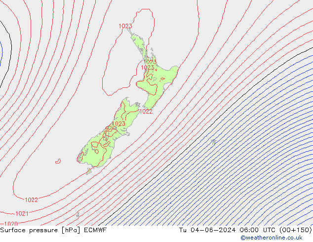 приземное давление ECMWF вт 04.06.2024 06 UTC