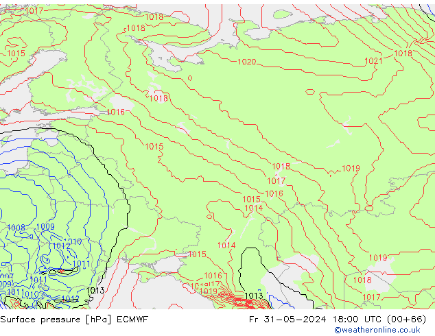 ciśnienie ECMWF pt. 31.05.2024 18 UTC