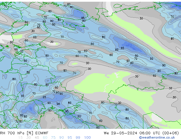 RV 700 hPa ECMWF wo 29.05.2024 06 UTC