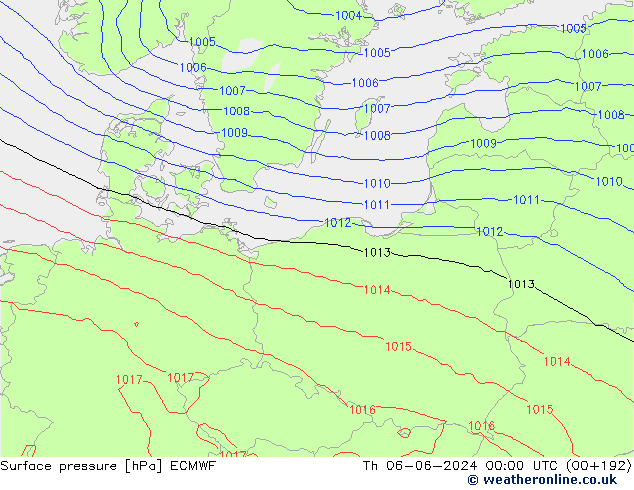 Yer basıncı ECMWF Per 06.06.2024 00 UTC