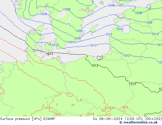 pression de l'air ECMWF sam 08.06.2024 12 UTC