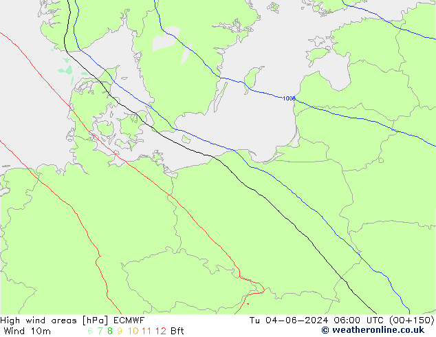 High wind areas ECMWF mar 04.06.2024 06 UTC