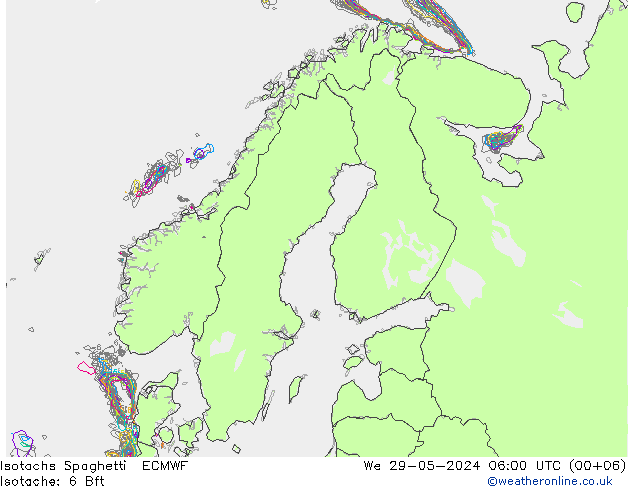 Isotachs Spaghetti ECMWF St 29.05.2024 06 UTC