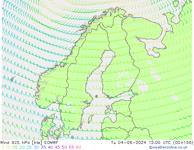 Vento 925 hPa ECMWF Ter 04.06.2024 12 UTC