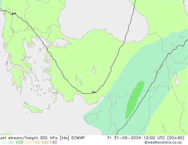 Corriente en chorro ECMWF vie 31.05.2024 12 UTC