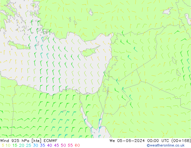 Wind 925 hPa ECMWF Mi 05.06.2024 00 UTC