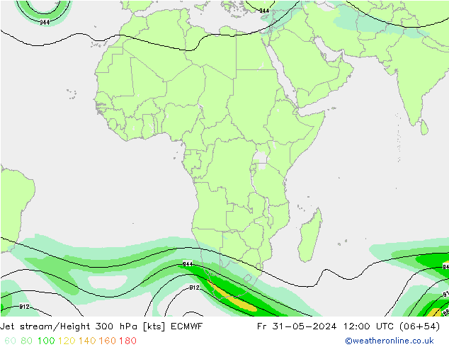 Corriente en chorro ECMWF vie 31.05.2024 12 UTC