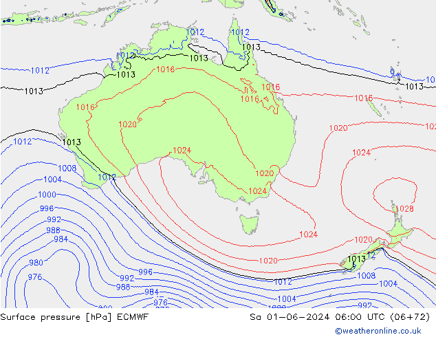 pression de l'air ECMWF sam 01.06.2024 06 UTC