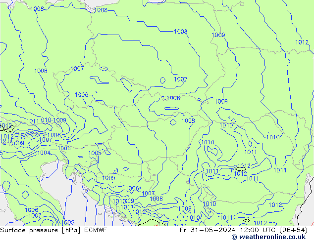 приземное давление ECMWF пт 31.05.2024 12 UTC