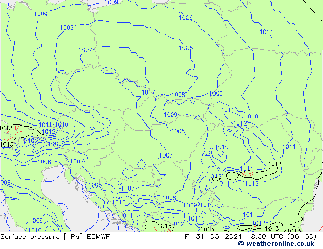 Yer basıncı ECMWF Cu 31.05.2024 18 UTC