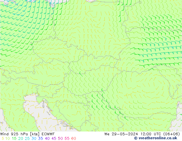 Wind 925 hPa ECMWF We 29.05.2024 12 UTC