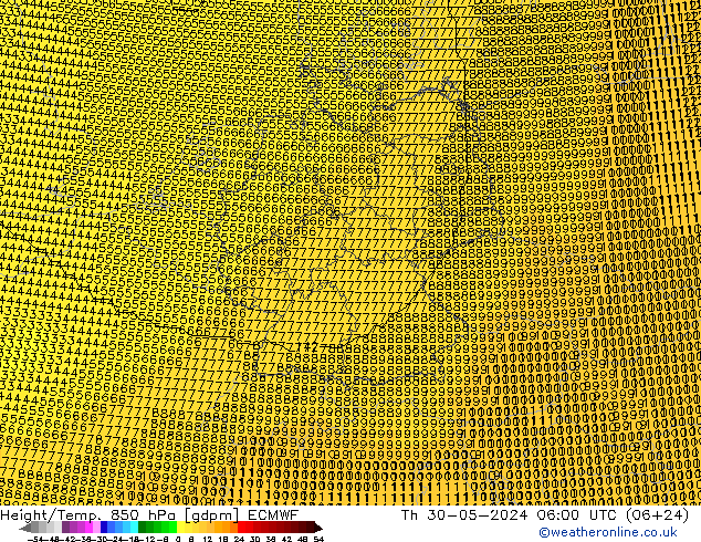 Height/Temp. 850 hPa ECMWF  30.05.2024 06 UTC