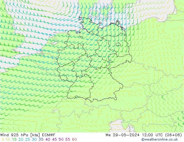  925 hPa ECMWF  29.05.2024 12 UTC