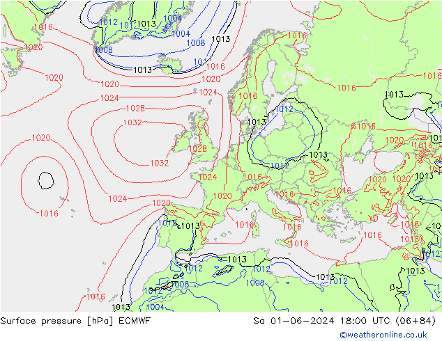 Yer basıncı ECMWF Cts 01.06.2024 18 UTC