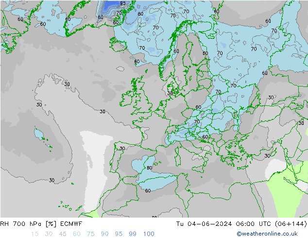 RV 700 hPa ECMWF di 04.06.2024 06 UTC