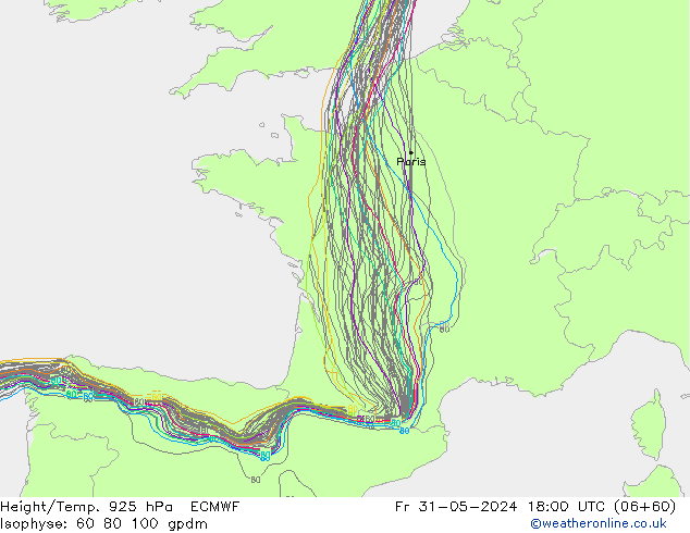 Height/Temp. 925 hPa ECMWF  31.05.2024 18 UTC