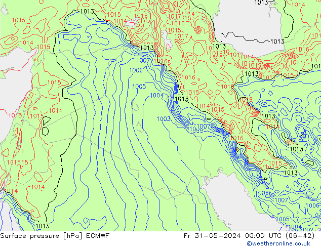 pression de l'air ECMWF ven 31.05.2024 00 UTC