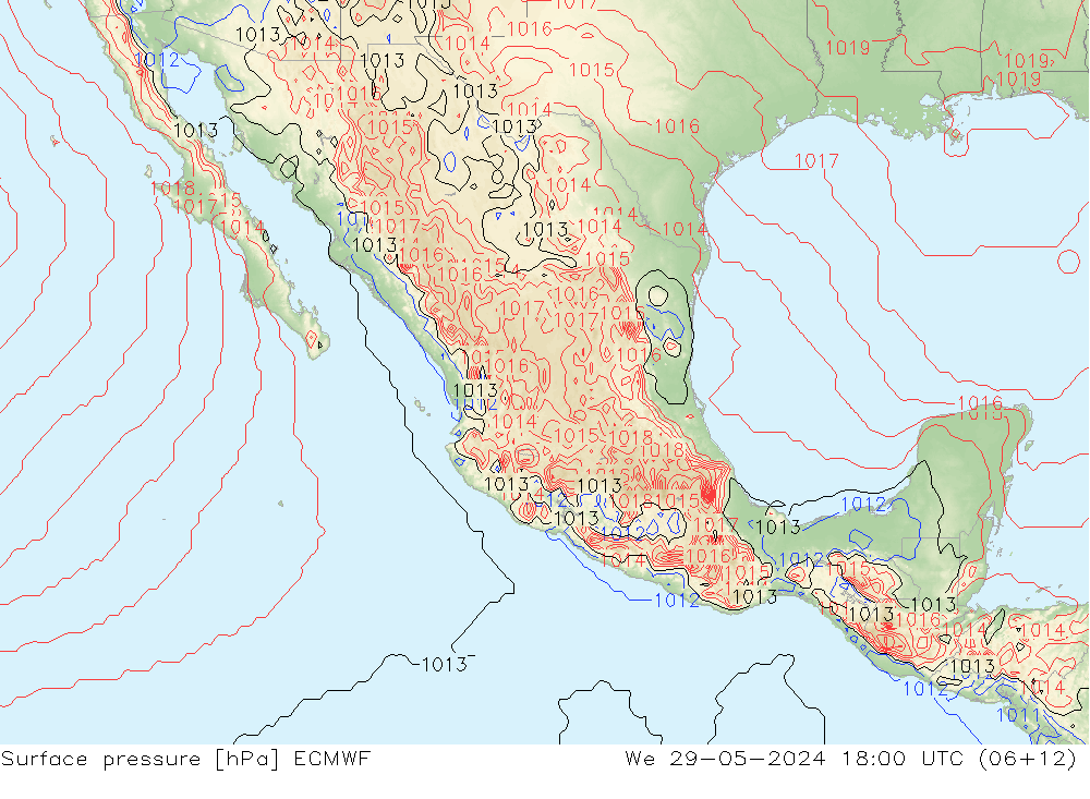 приземное давление ECMWF ср 29.05.2024 18 UTC