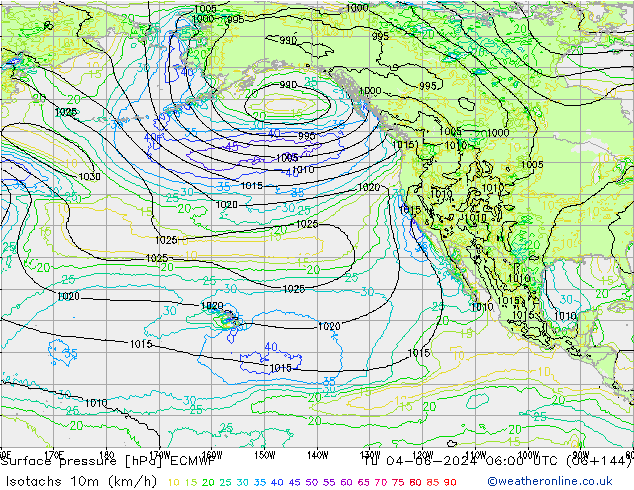 Isotachs (kph) ECMWF Ter 04.06.2024 06 UTC