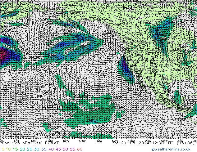 Wind 925 hPa ECMWF St 29.05.2024 12 UTC