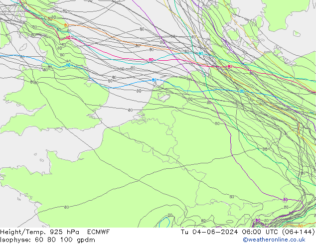 Height/Temp. 925 hPa ECMWF Ter 04.06.2024 06 UTC