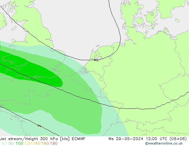 Corrente a getto ECMWF mer 29.05.2024 12 UTC