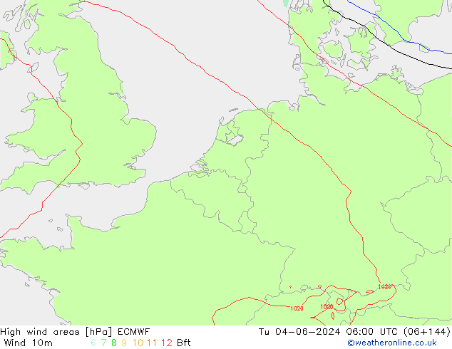 High wind areas ECMWF Ter 04.06.2024 06 UTC