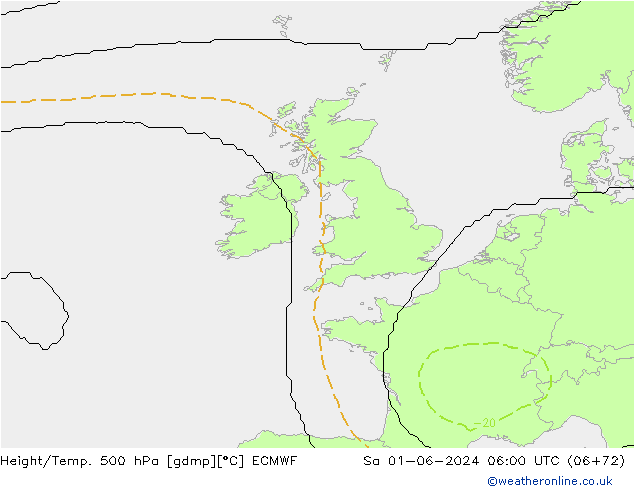 Height/Temp. 500 hPa ECMWF  01.06.2024 06 UTC