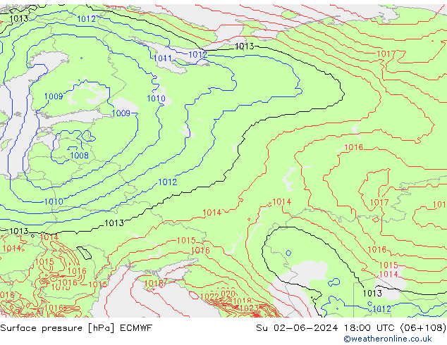 ciśnienie ECMWF nie. 02.06.2024 18 UTC