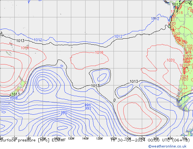 pression de l'air ECMWF jeu 30.05.2024 00 UTC