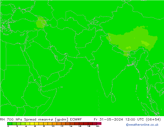 RV 700 hPa Spread ECMWF vr 31.05.2024 12 UTC