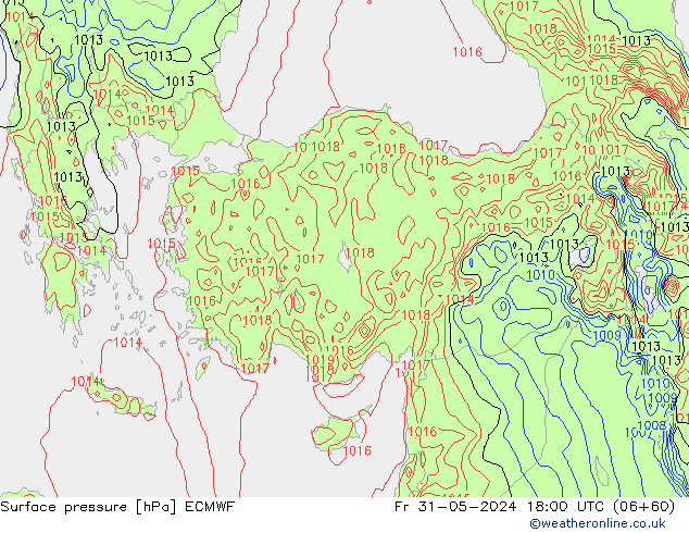 Yer basıncı ECMWF Cu 31.05.2024 18 UTC