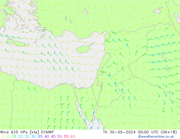 Vent 925 hPa ECMWF jeu 30.05.2024 00 UTC