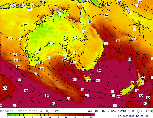 Isotachen Spread ECMWF wo 05.06.2024 12 UTC