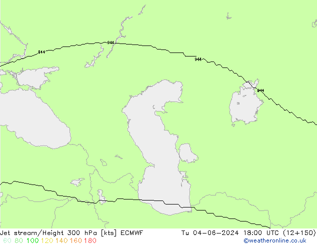 Jet stream ECMWF Ter 04.06.2024 18 UTC