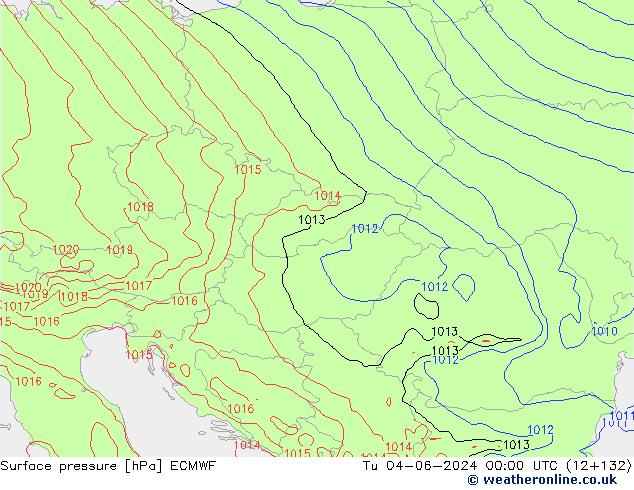 Luchtdruk (Grond) ECMWF di 04.06.2024 00 UTC