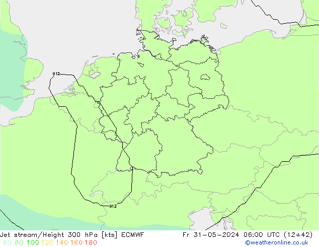 Courant-jet ECMWF ven 31.05.2024 06 UTC